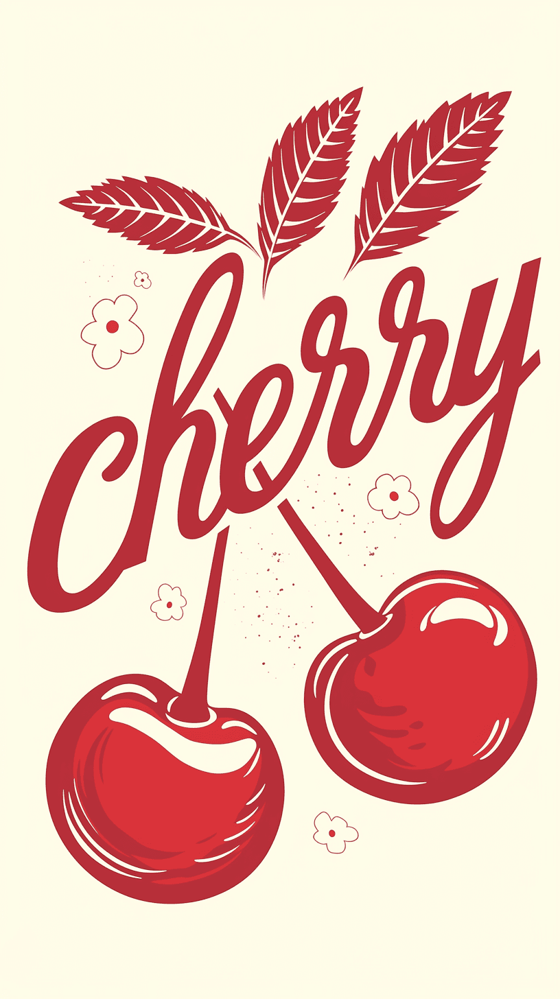 Retro Cherry Blast original repeating artwork