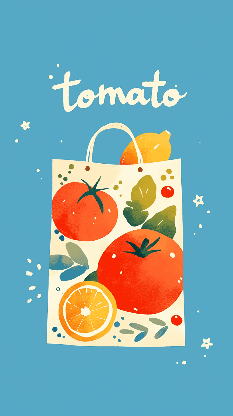 Food Tomato Lemon 001 original repeating artwork