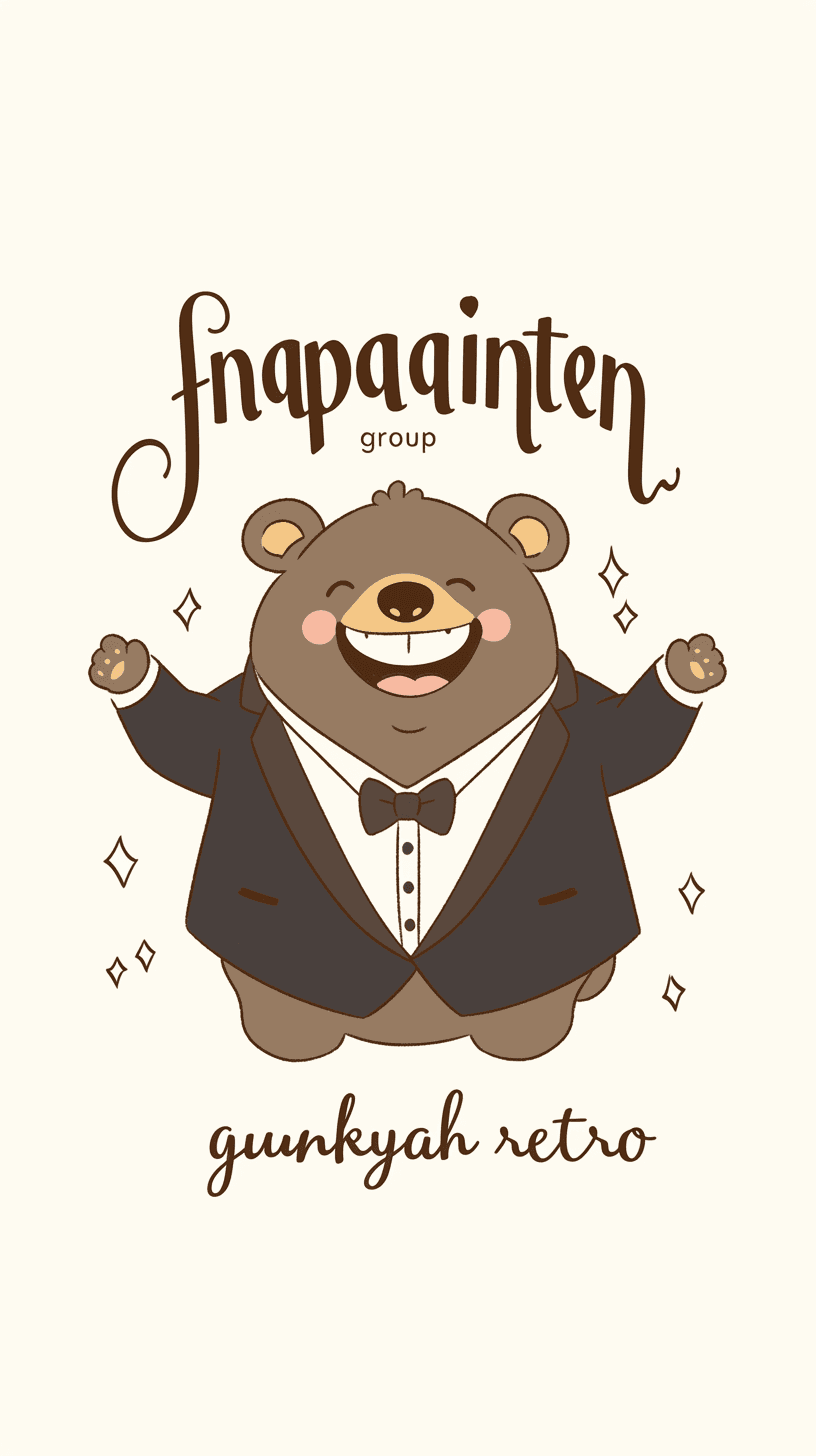 Retro Bear Squad original repeating artwork