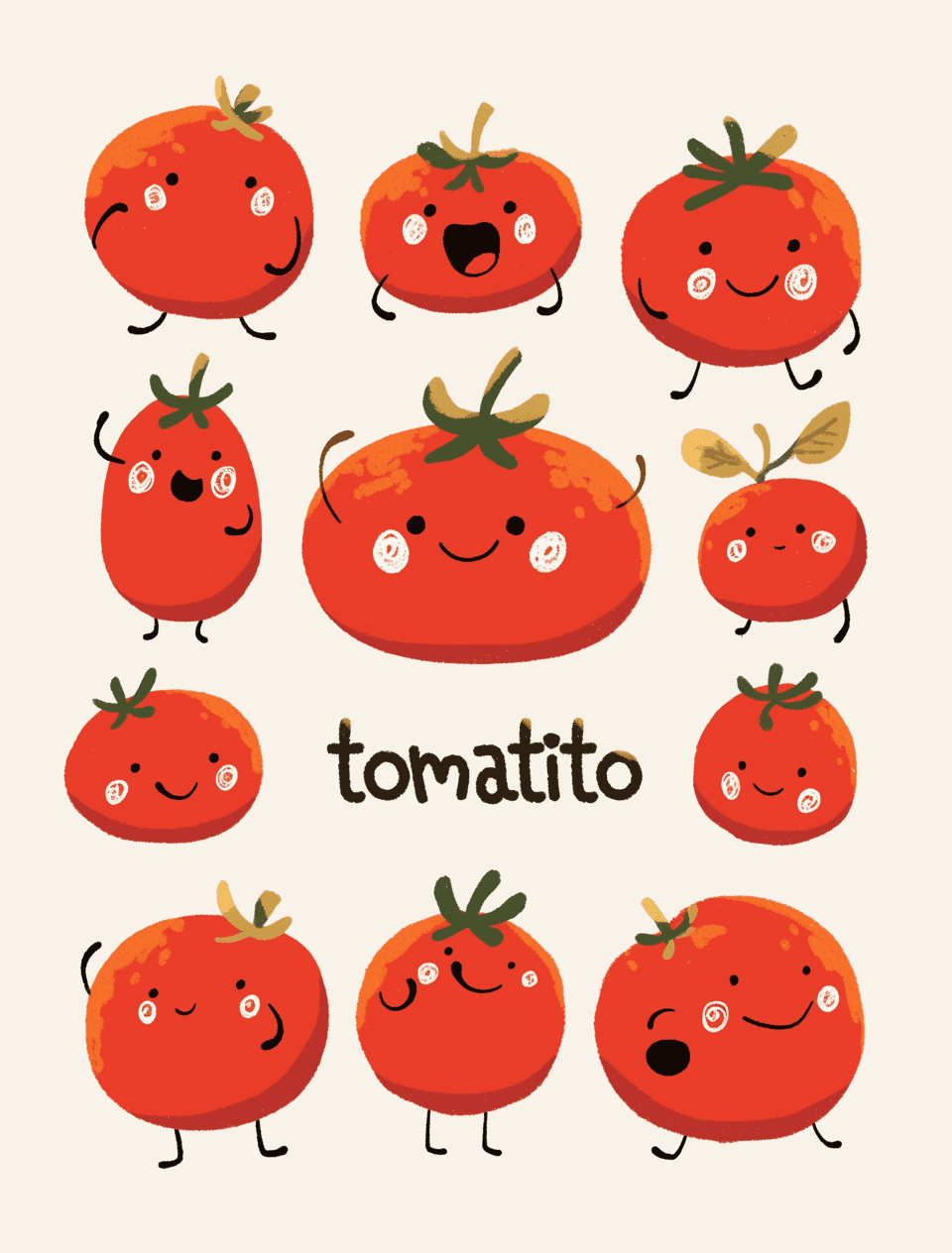 Tomato Tribe original repeating artwork