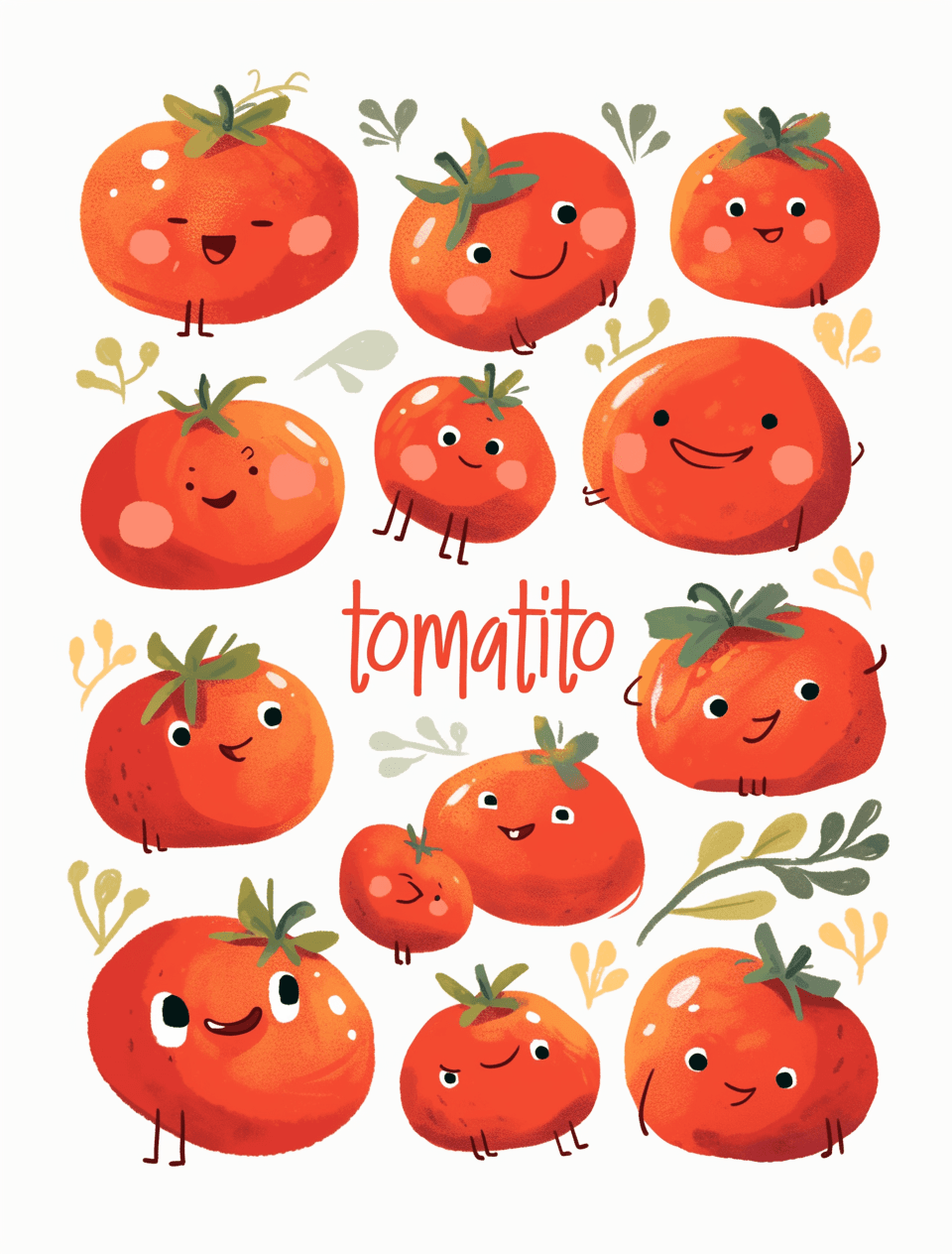 Tomato Loop original repeating artwork