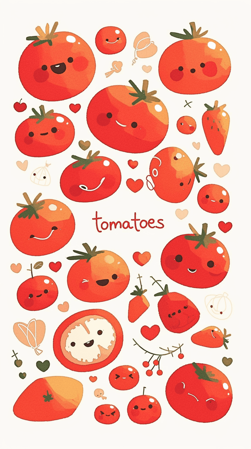 Tomato Slide original repeating artwork