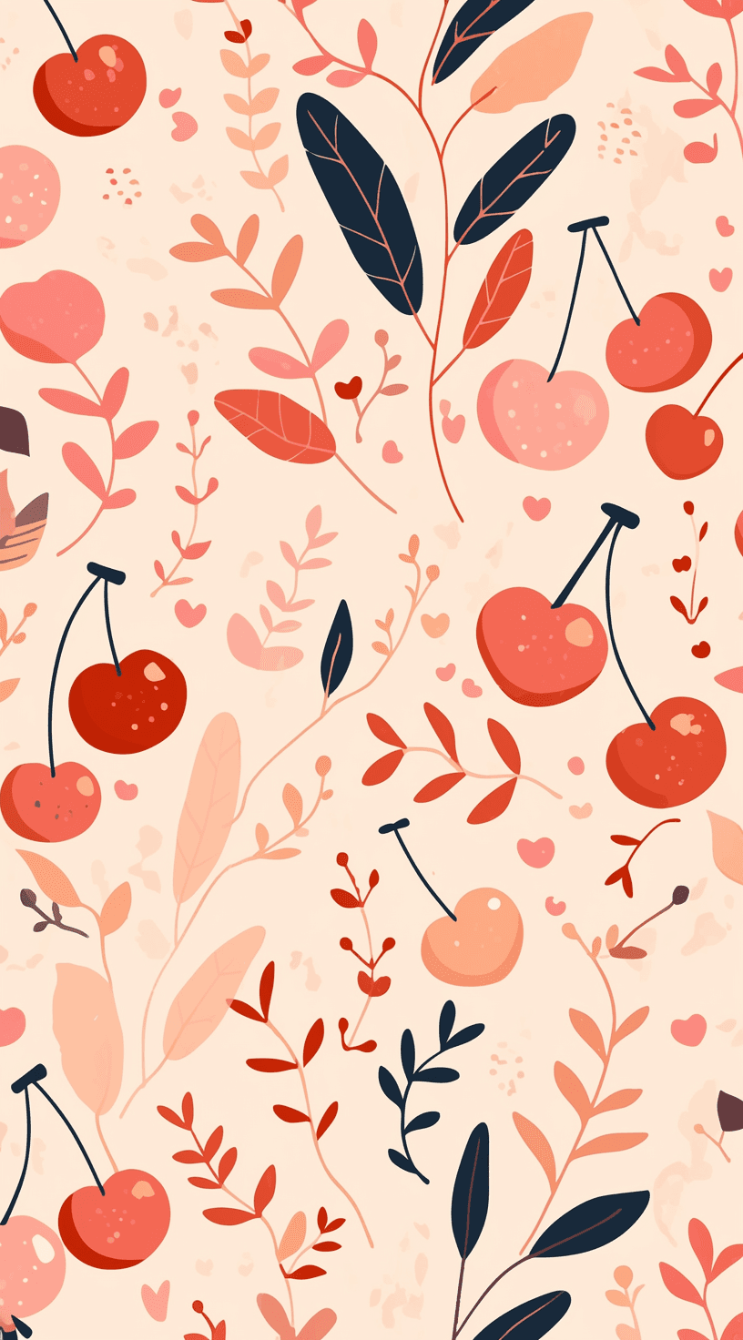 Cherry Daybreak original repeating artwork