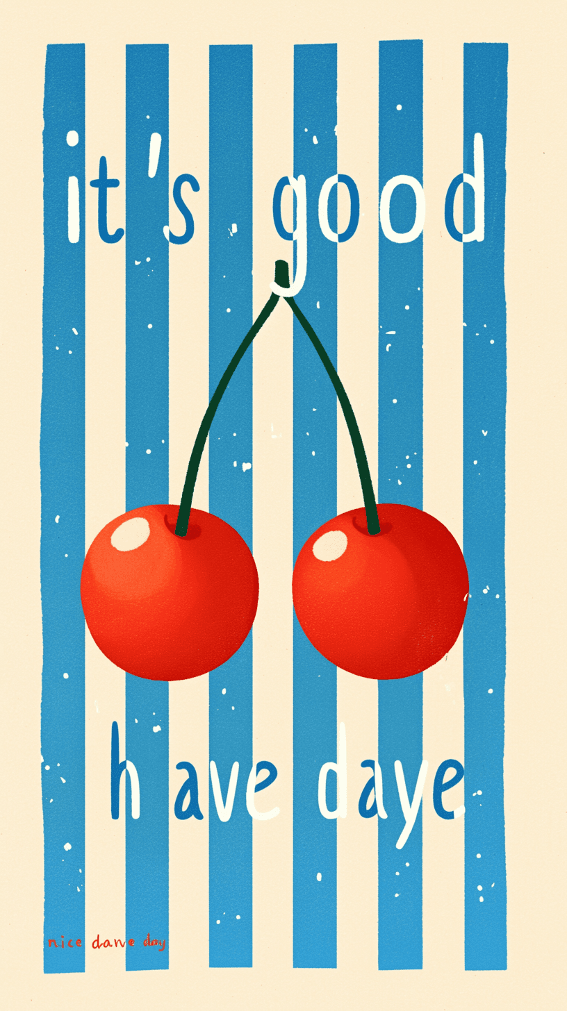 Cherry Onyx original repeating artwork