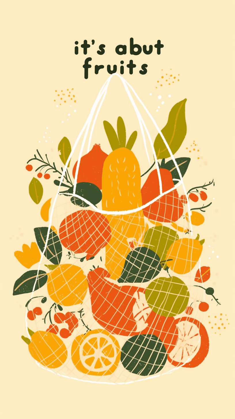 Fruit Echo original repeating artwork