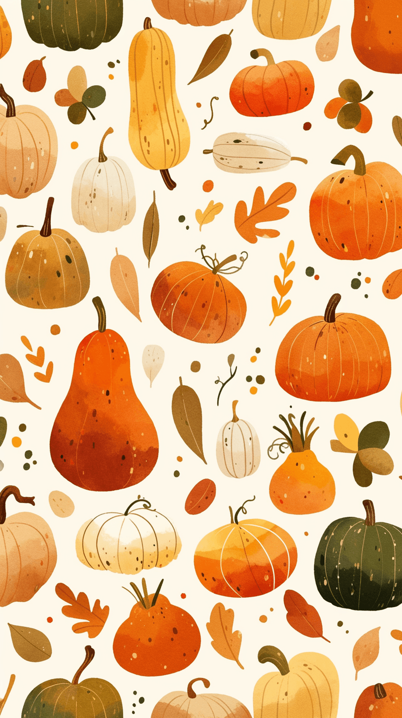 Pumpkin original repeating artwork