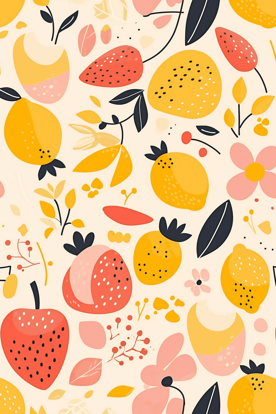 Fruit Neon original repeating artwork