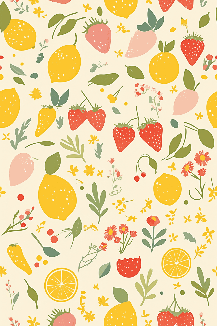 Fruit Sunrise original repeating artwork