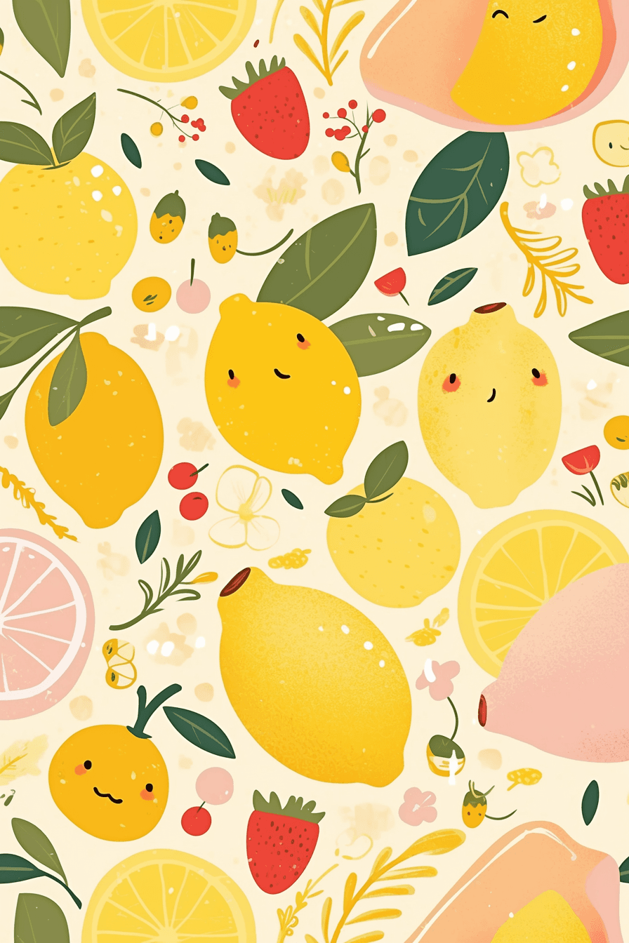 Fruit Bounce original repeating artwork