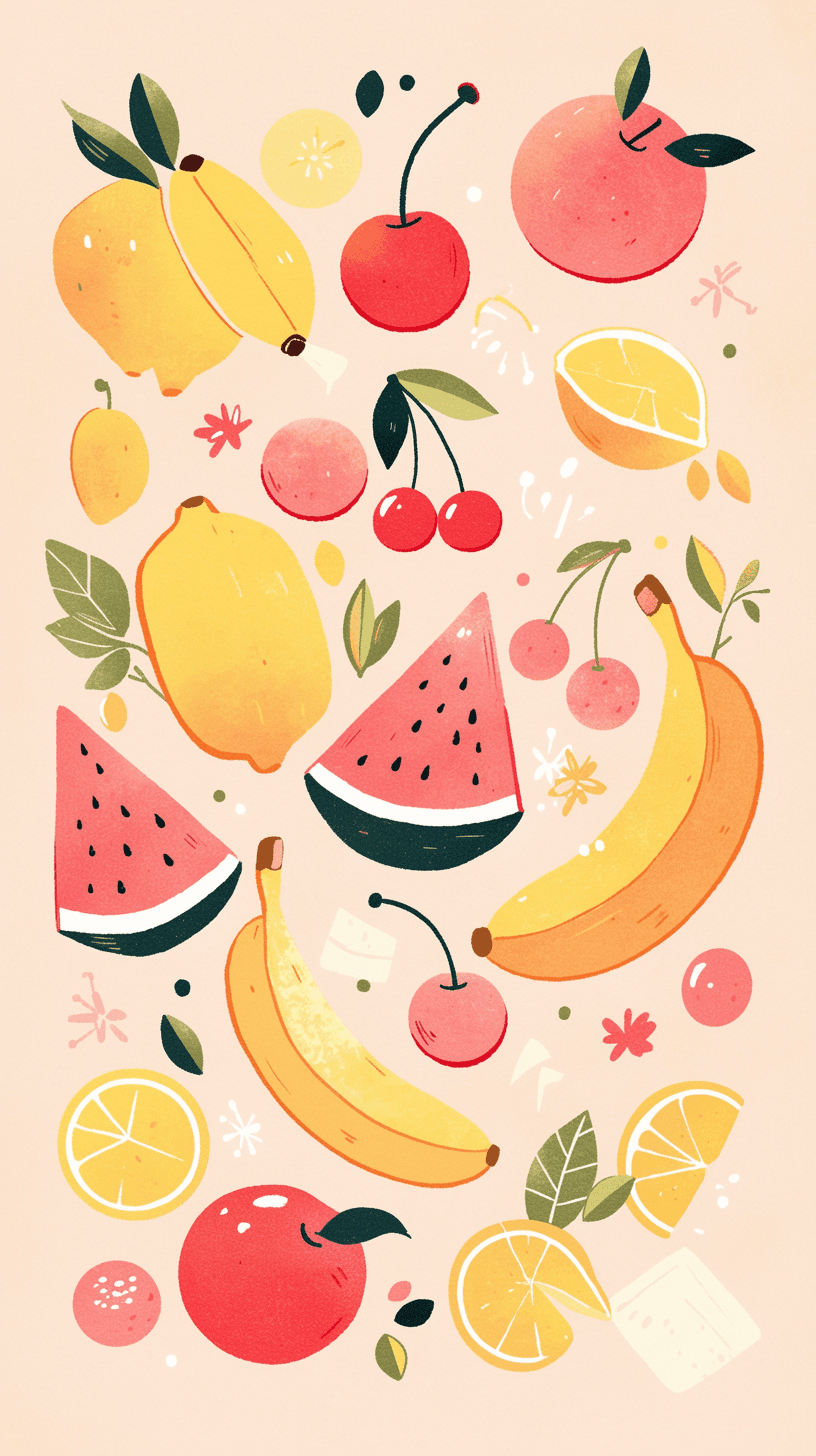 Fruit Fair original repeating artwork