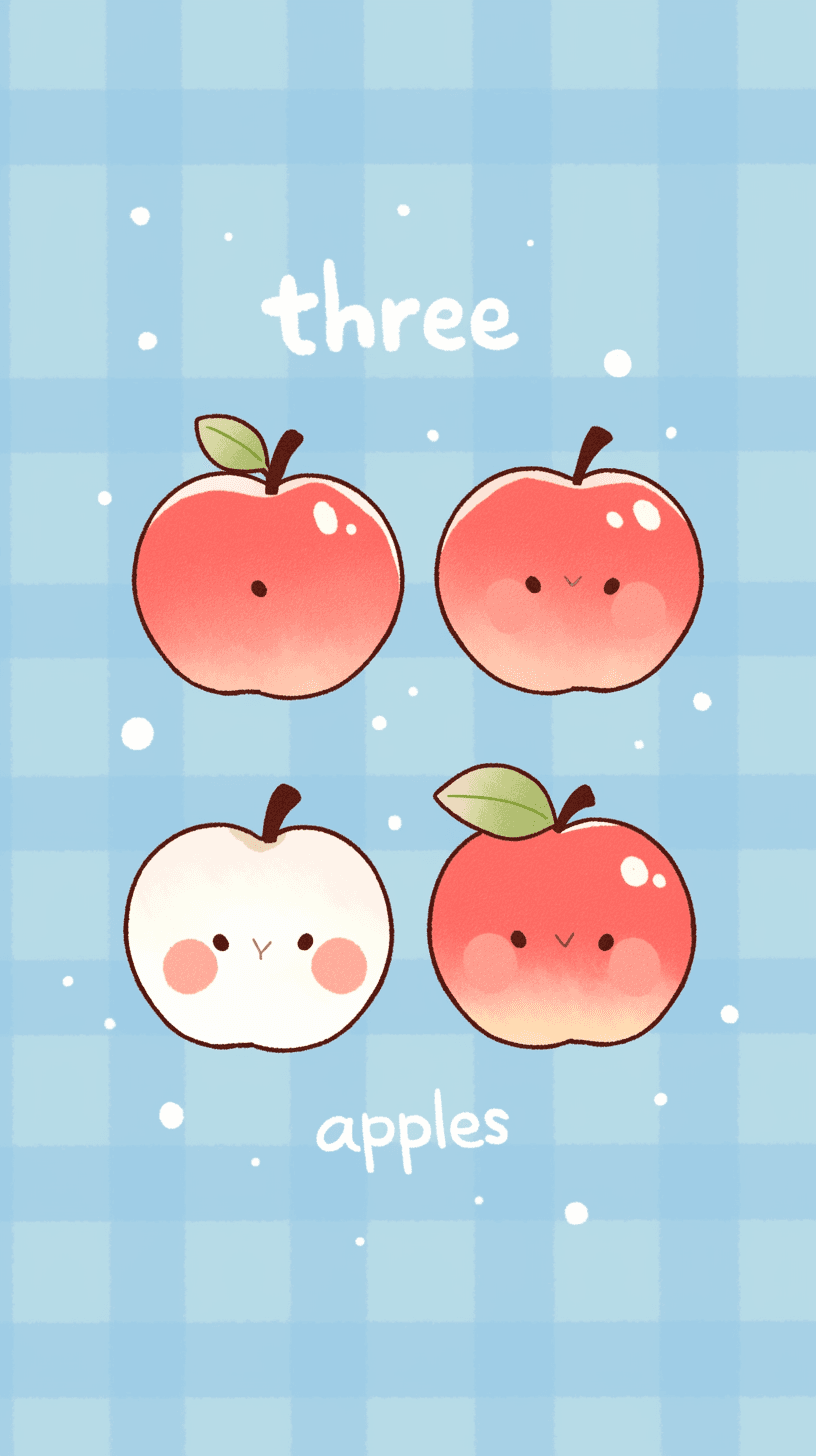 Apple Shine On original repeating artwork