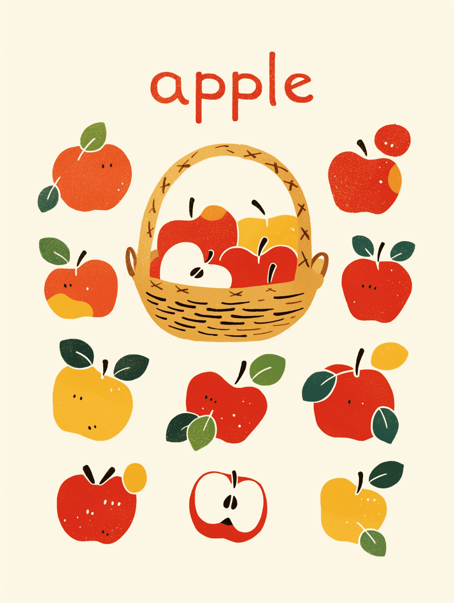 Apple Rush original repeating artwork