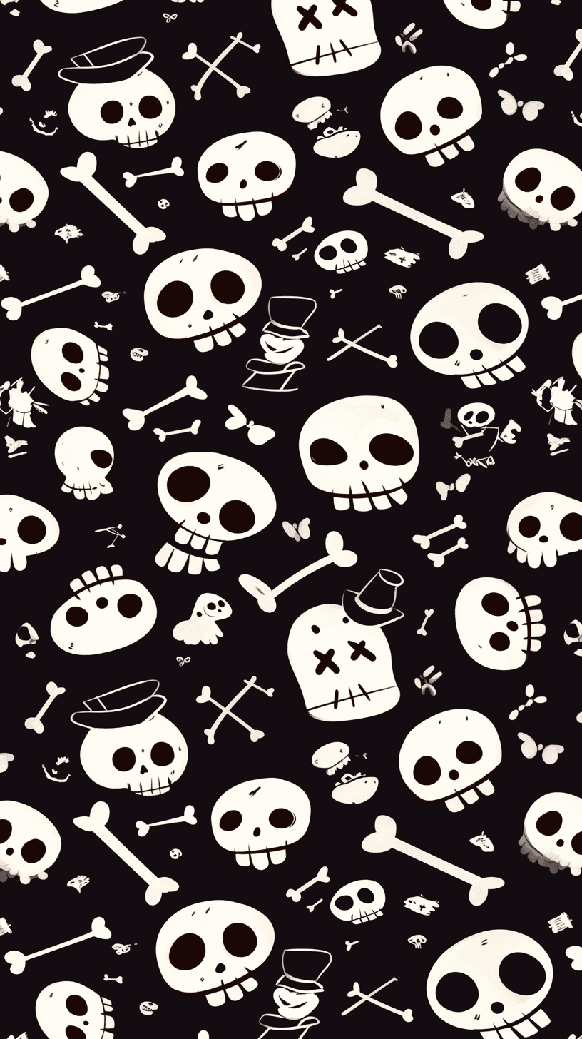 Skull Roam original repeating artwork