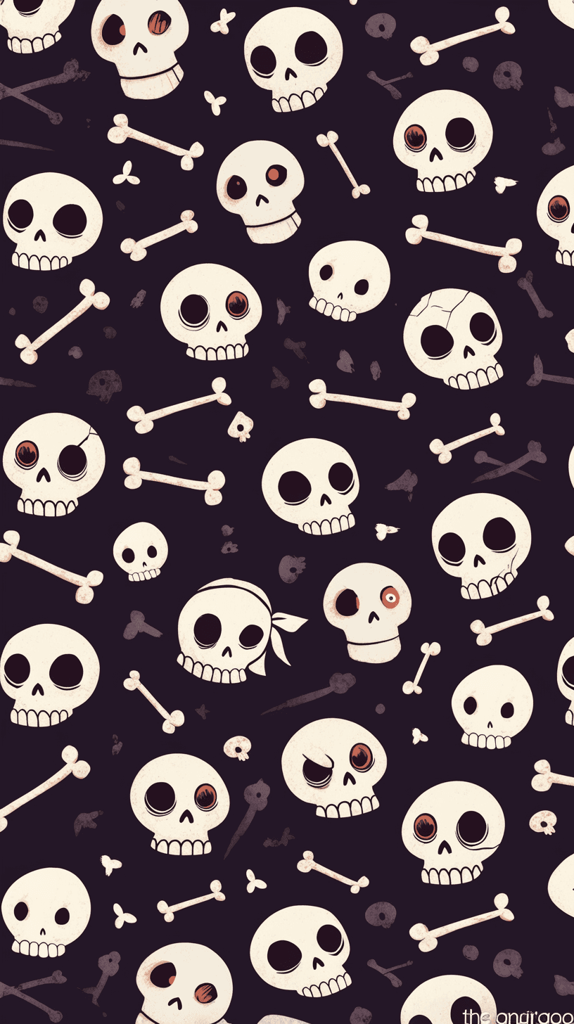 Skull Sunlit original repeating artwork