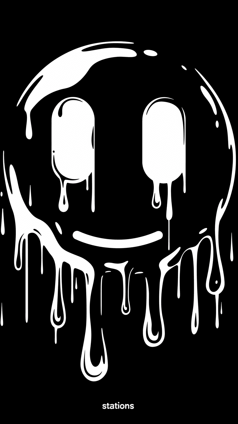 Street Smiley Parade original repeating artwork