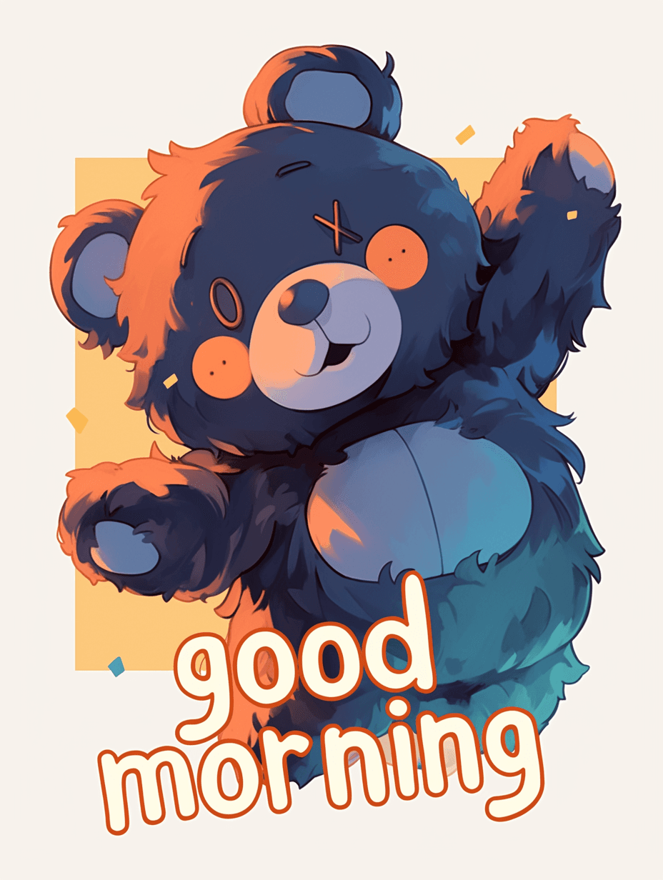Street Bear Kick original repeating artwork