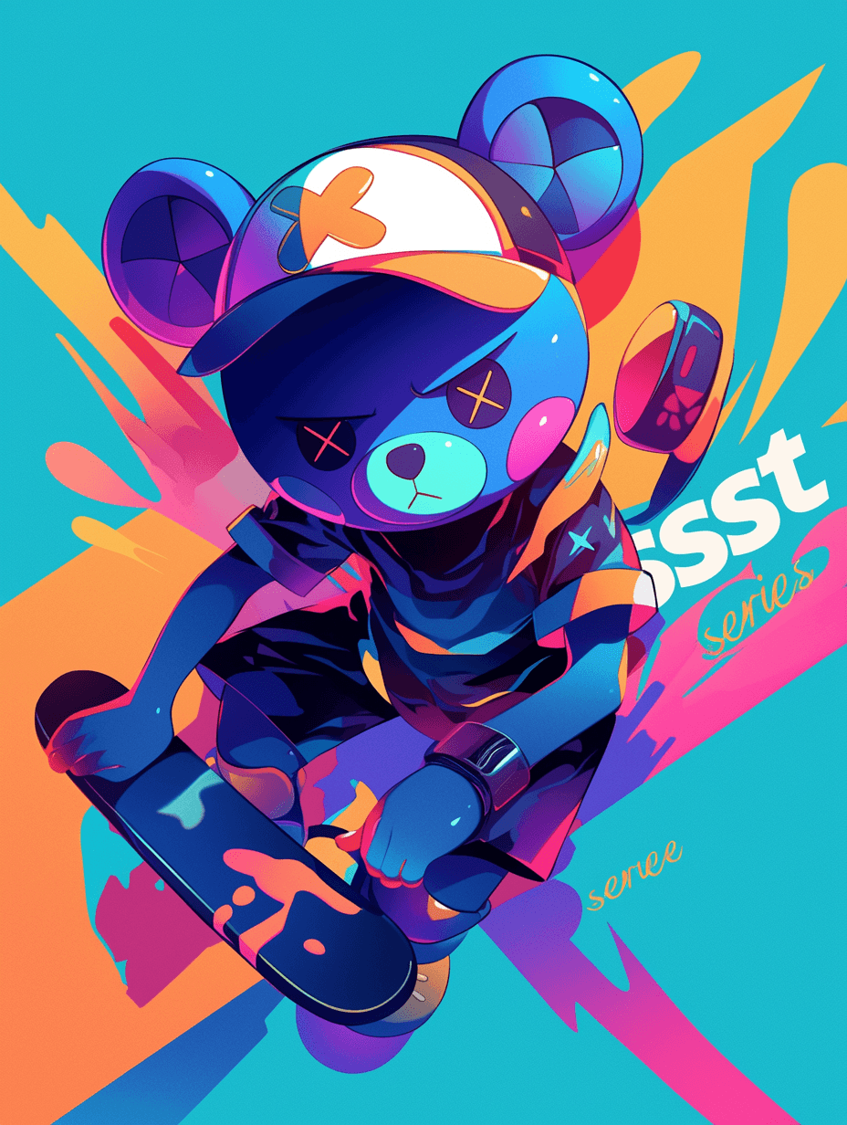 Street Bear Spark original repeating artwork