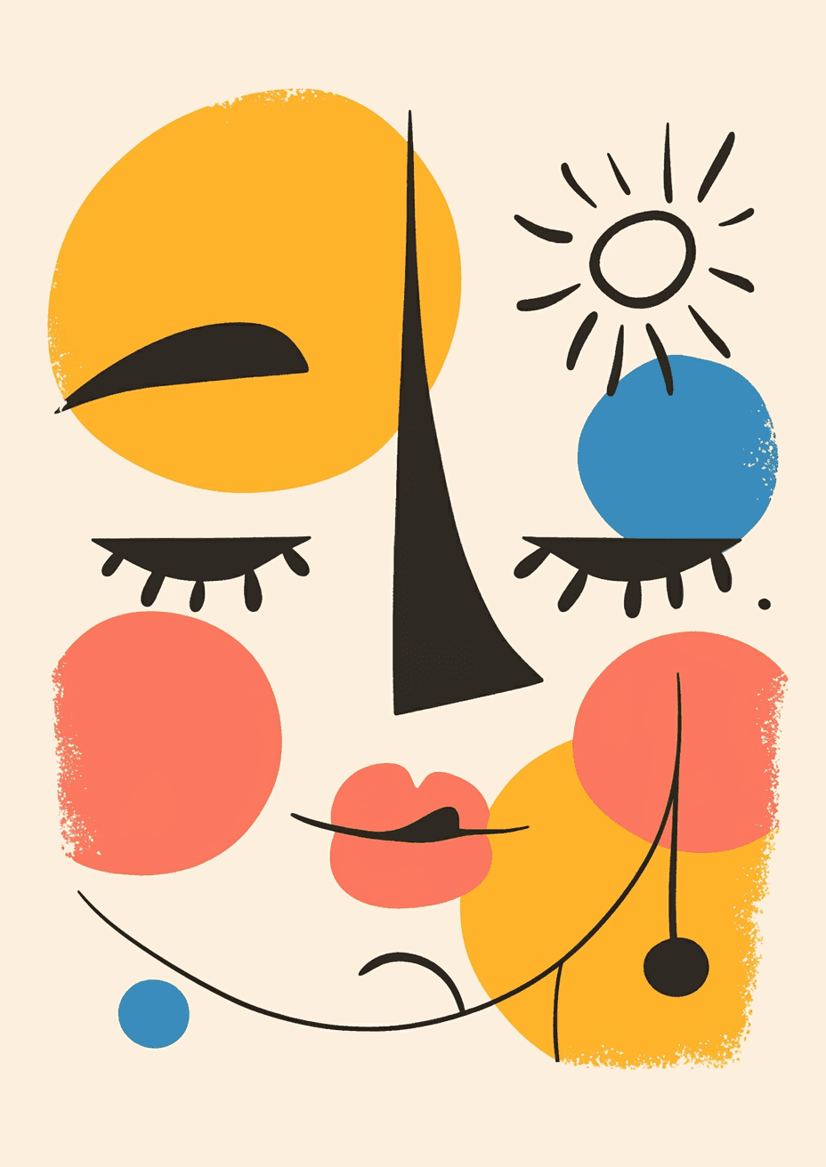 Abstract Face 275 original repeating artwork