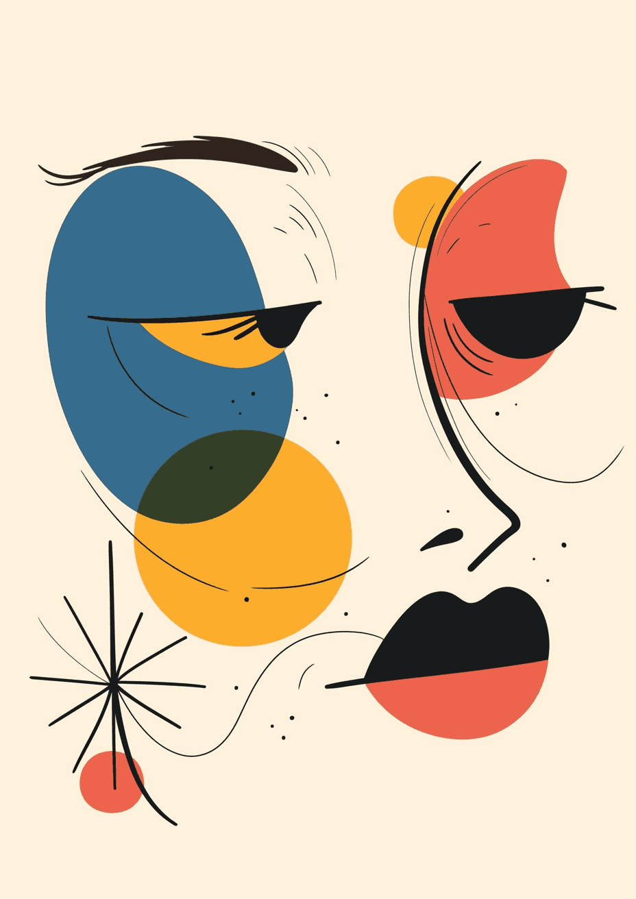 Abstract Face 507 original repeating artwork