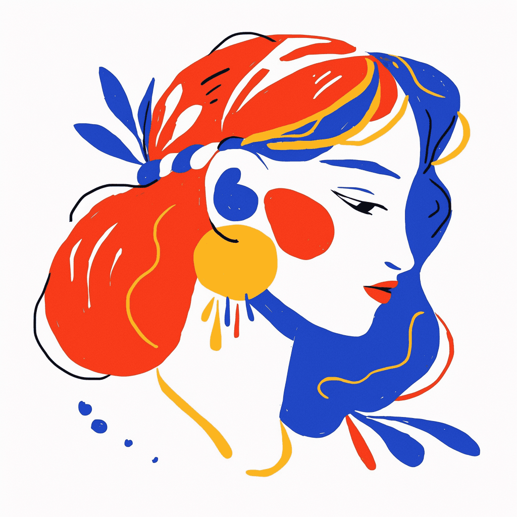 Abstract Face East original repeating artwork