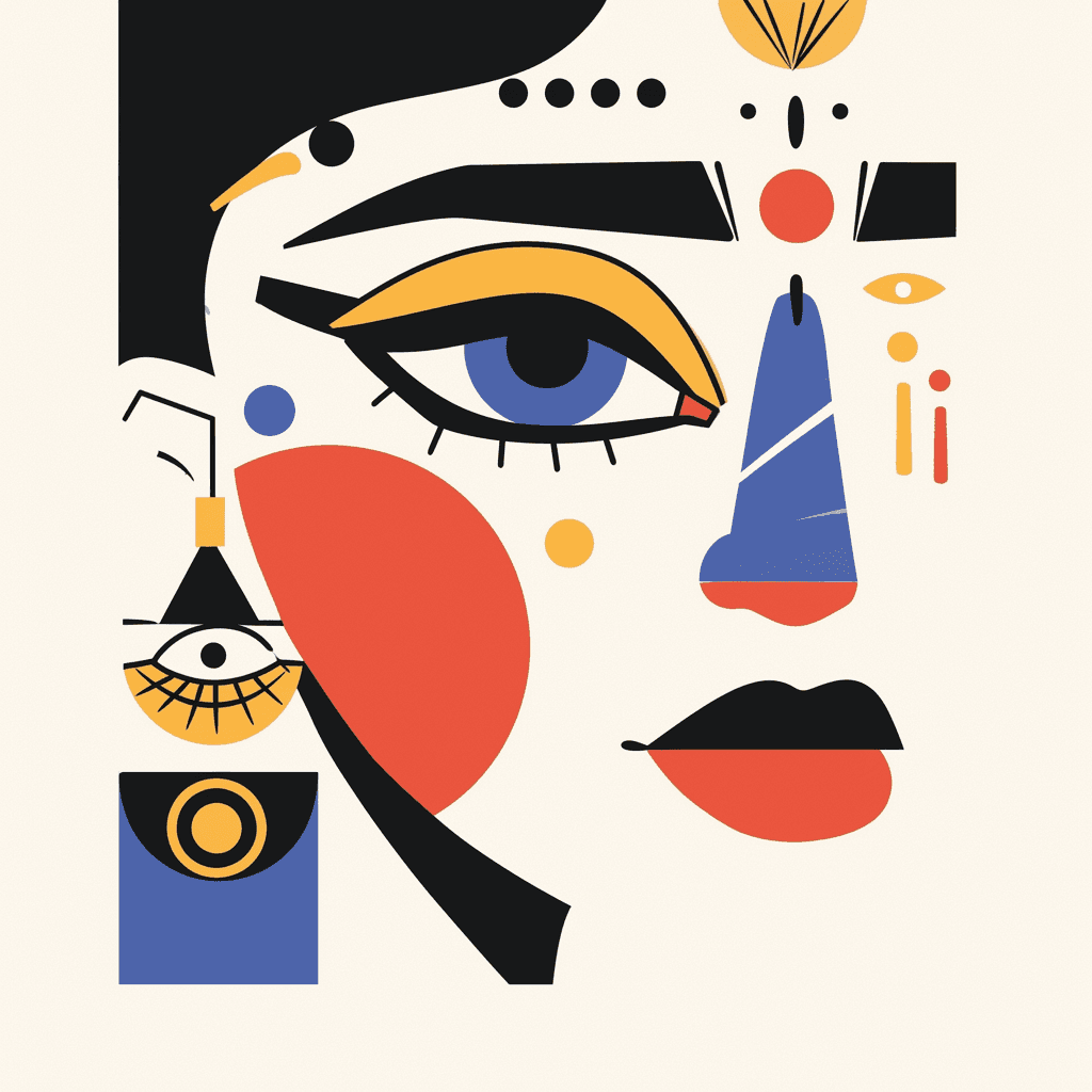Abstract Face 216 original repeating artwork