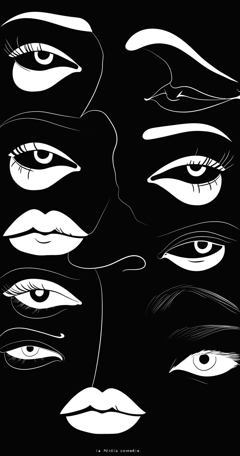 Abstract Eye Tribe original repeating artwork