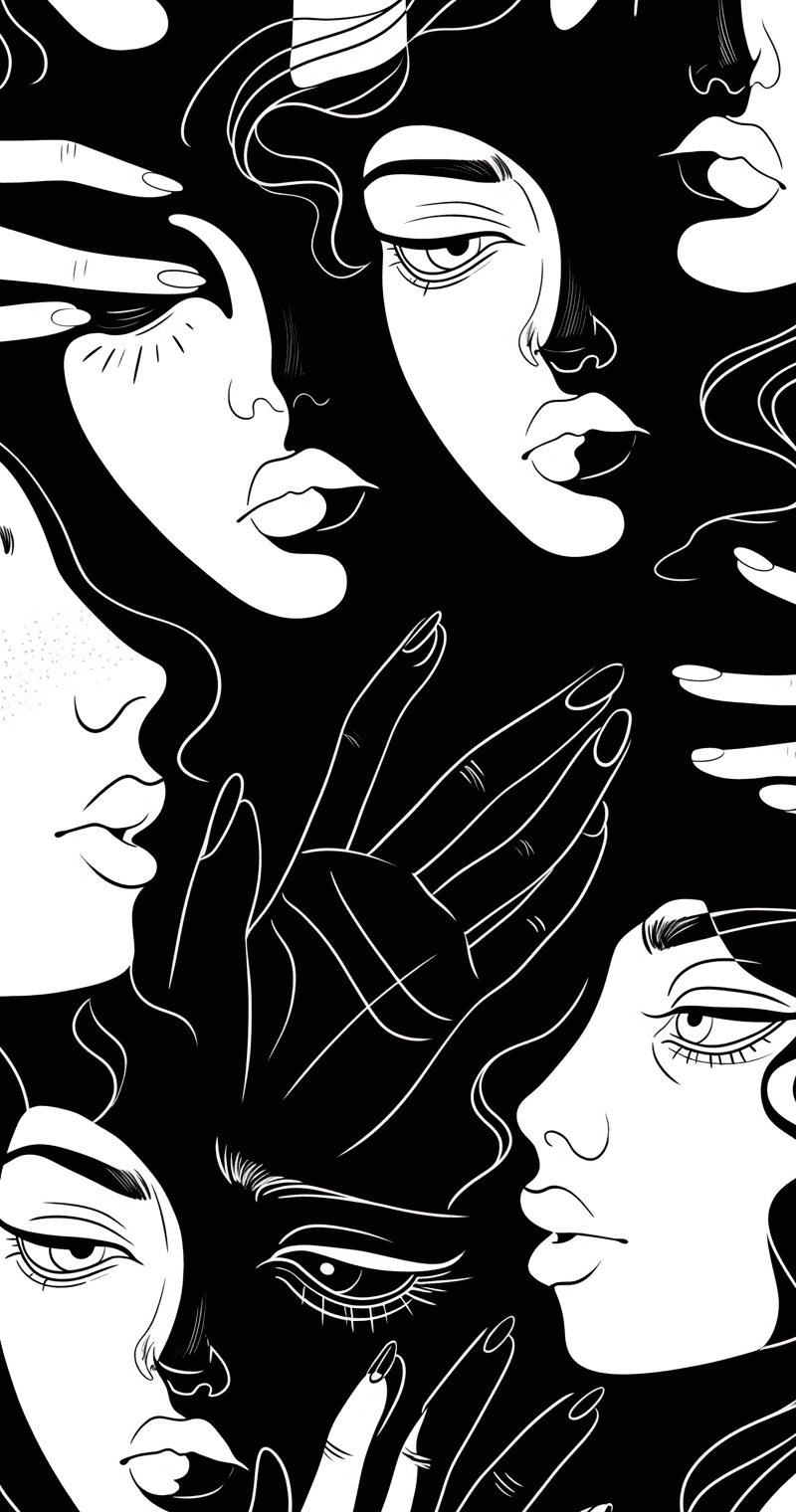 Abstract Face 045 original repeating artwork