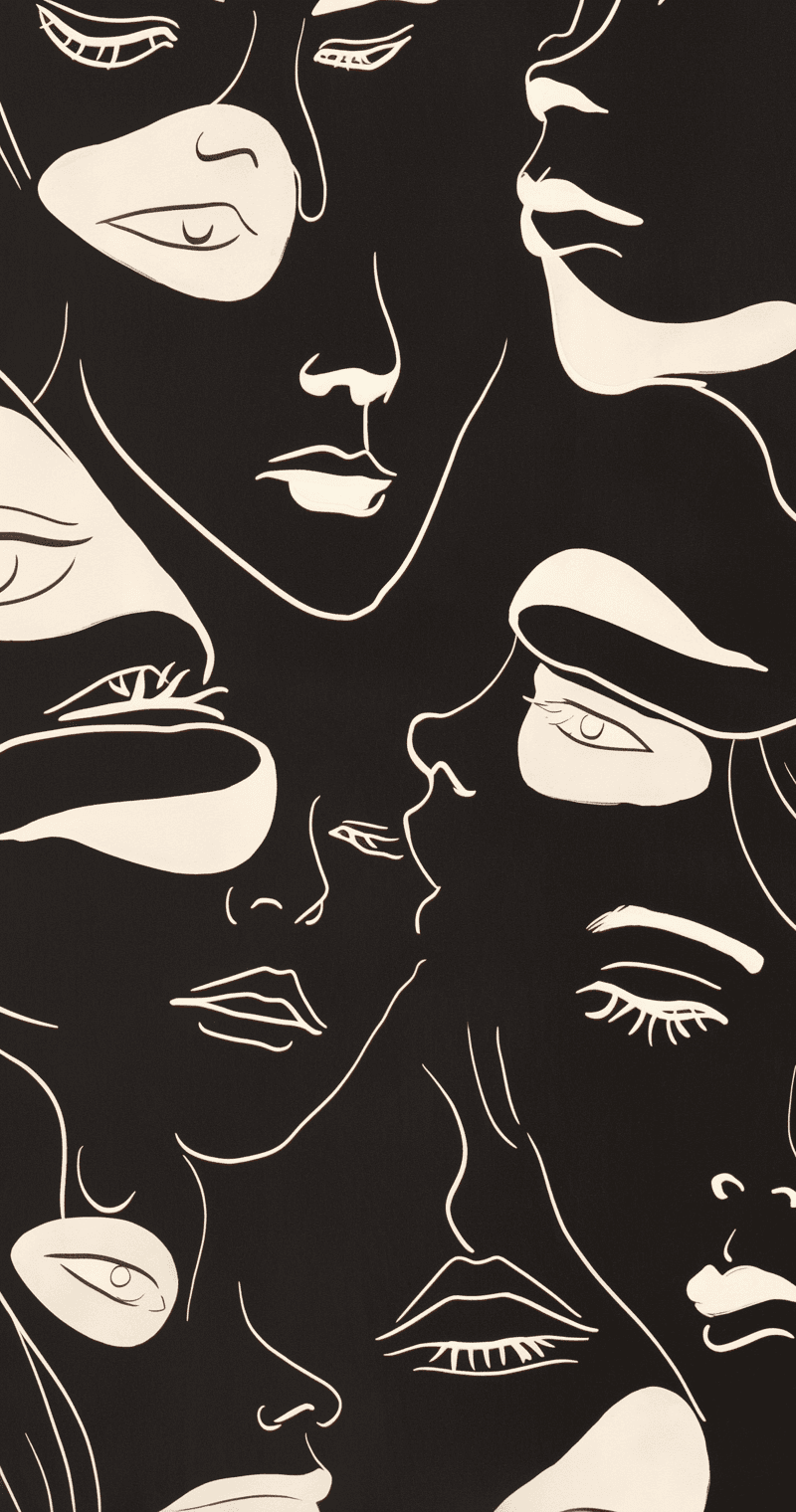 Abstract Face Tune original repeating artwork