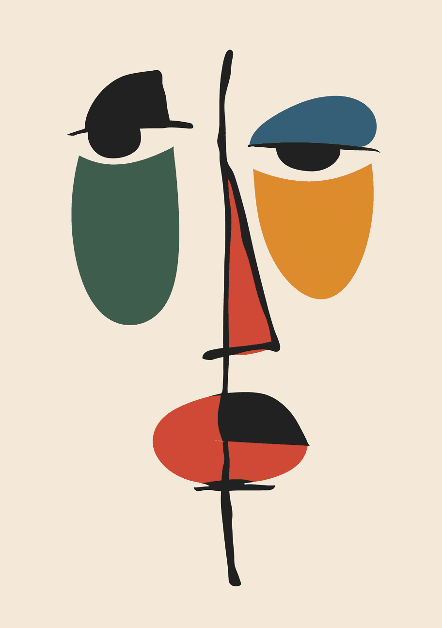 Abstract Face 162 original repeating artwork