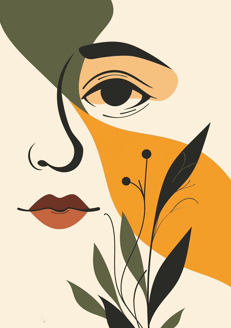 Abstract Face 126 original repeating artwork