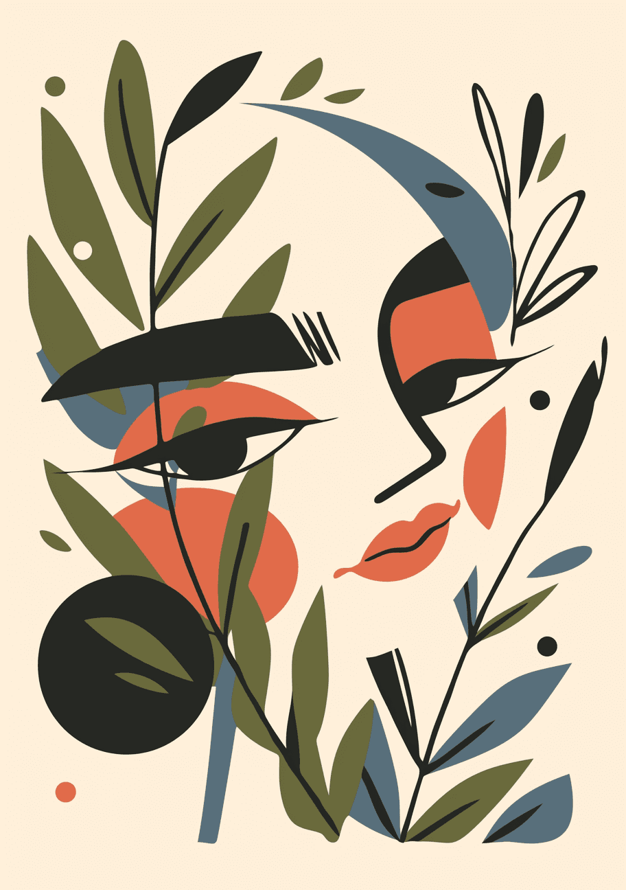 Abstract Face South original repeating artwork
