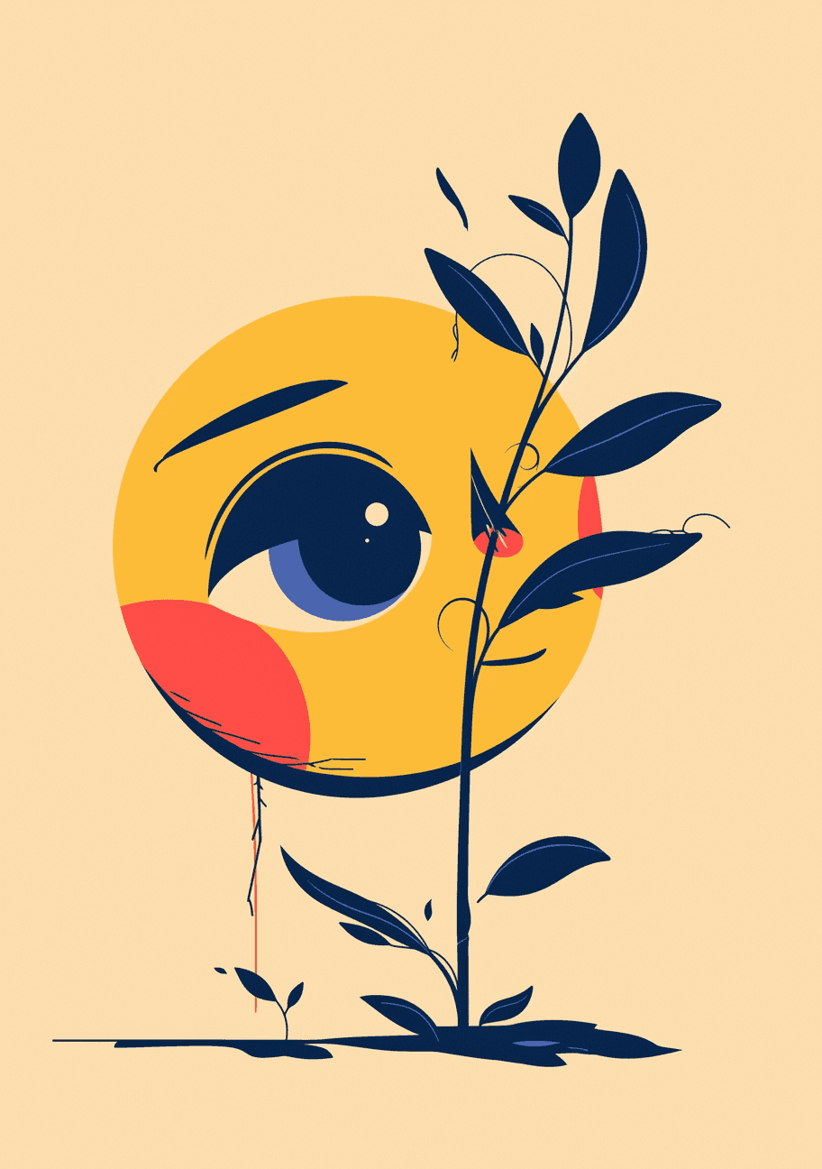 Abstract Face 055 original repeating artwork