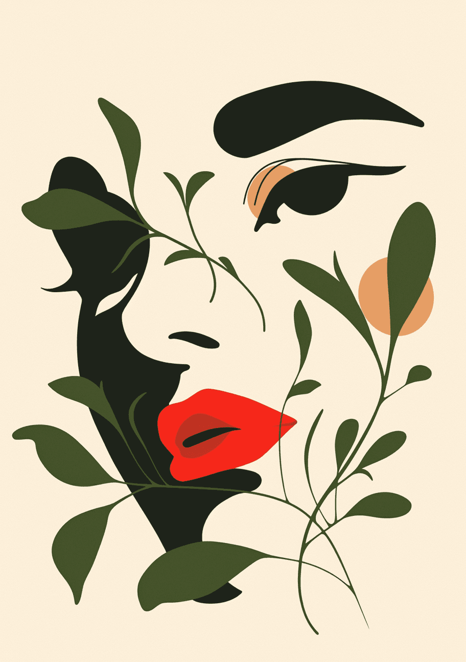 Abstract Face 488 original repeating artwork