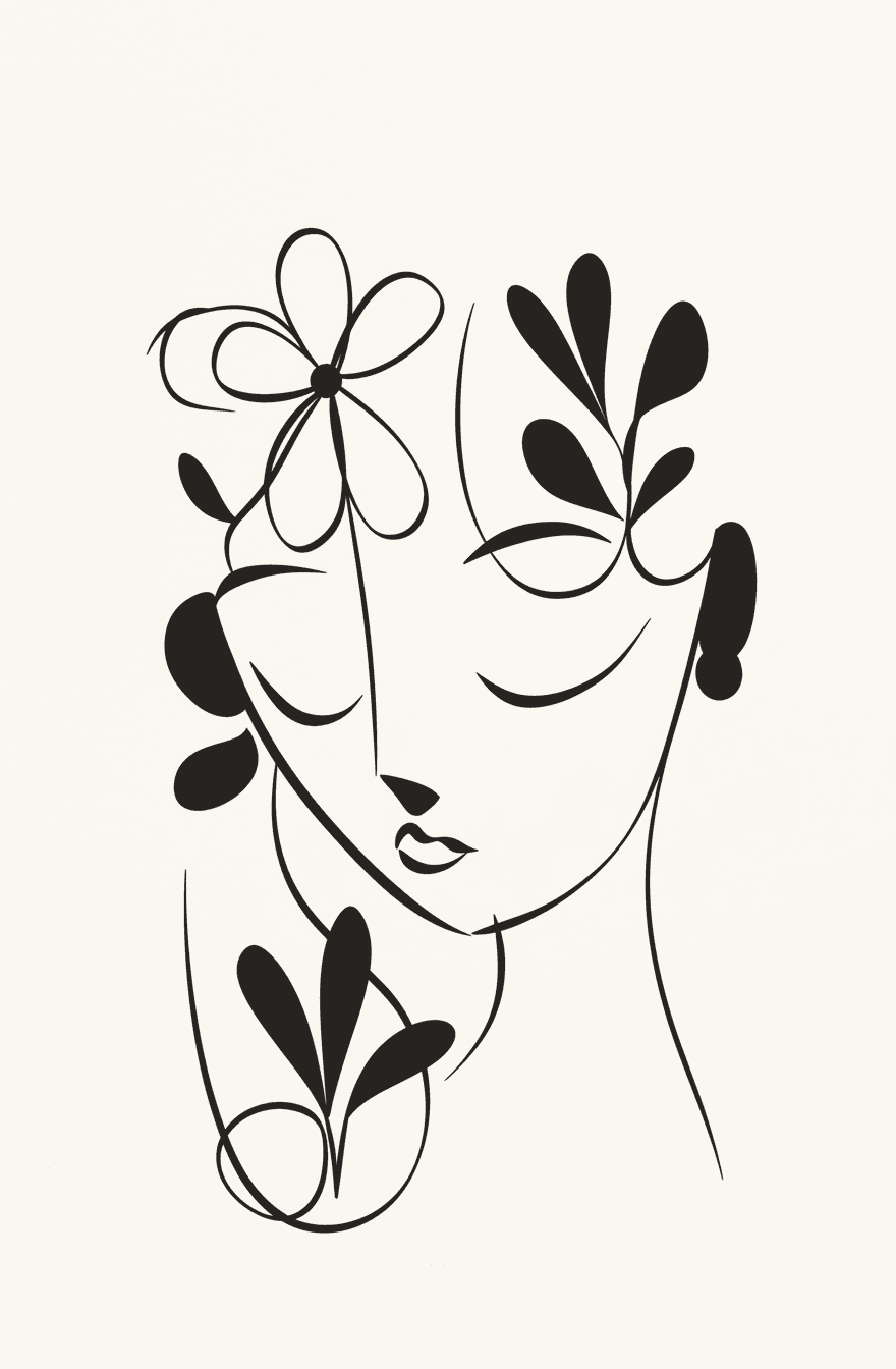Abstract Face 161 original repeating artwork