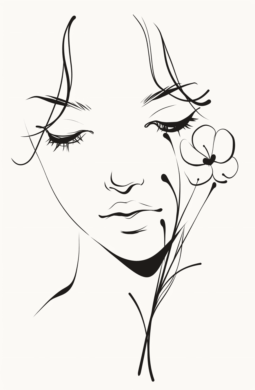 Abstract Face 506 original repeating artwork