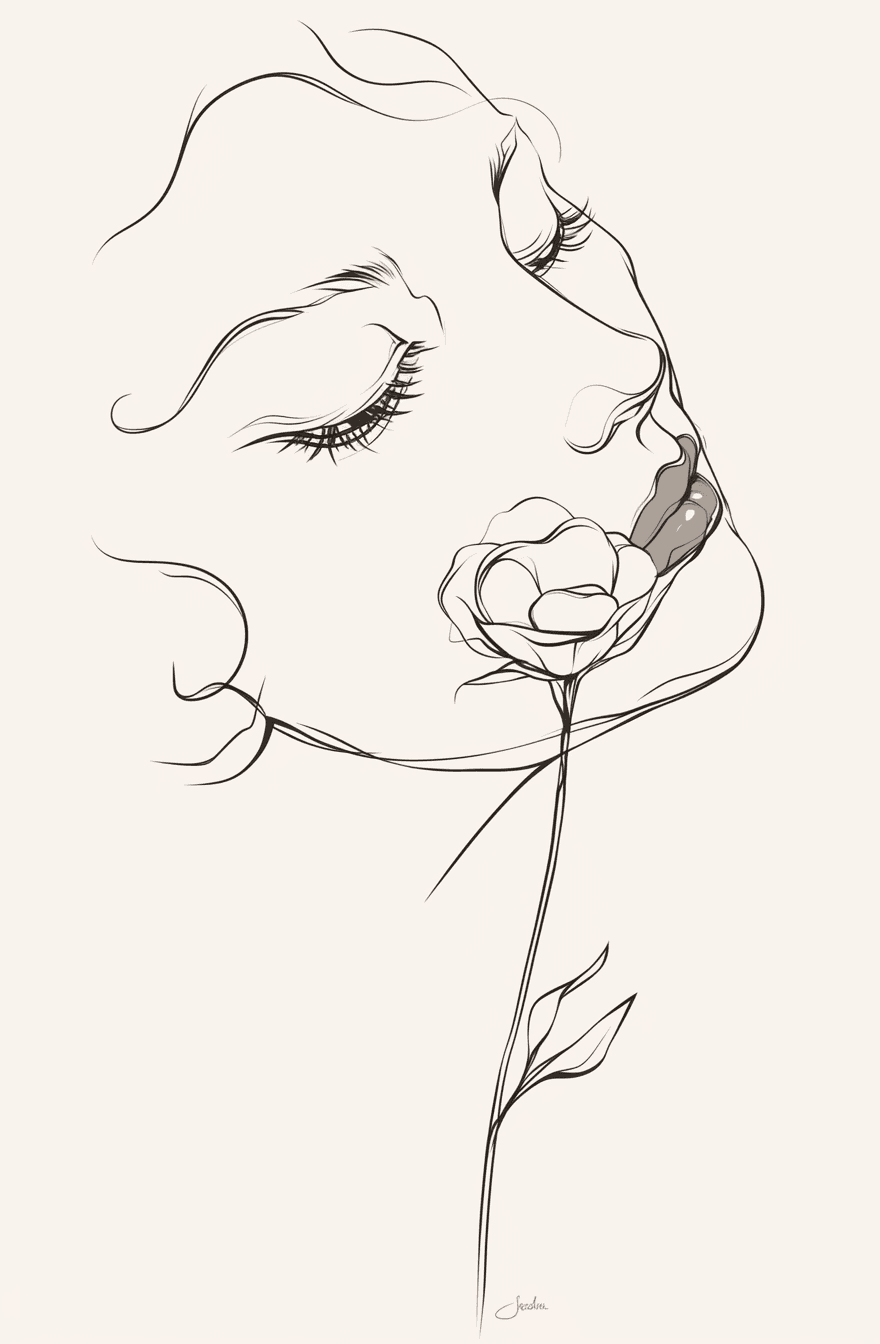 Abstract Face 289 original repeating artwork