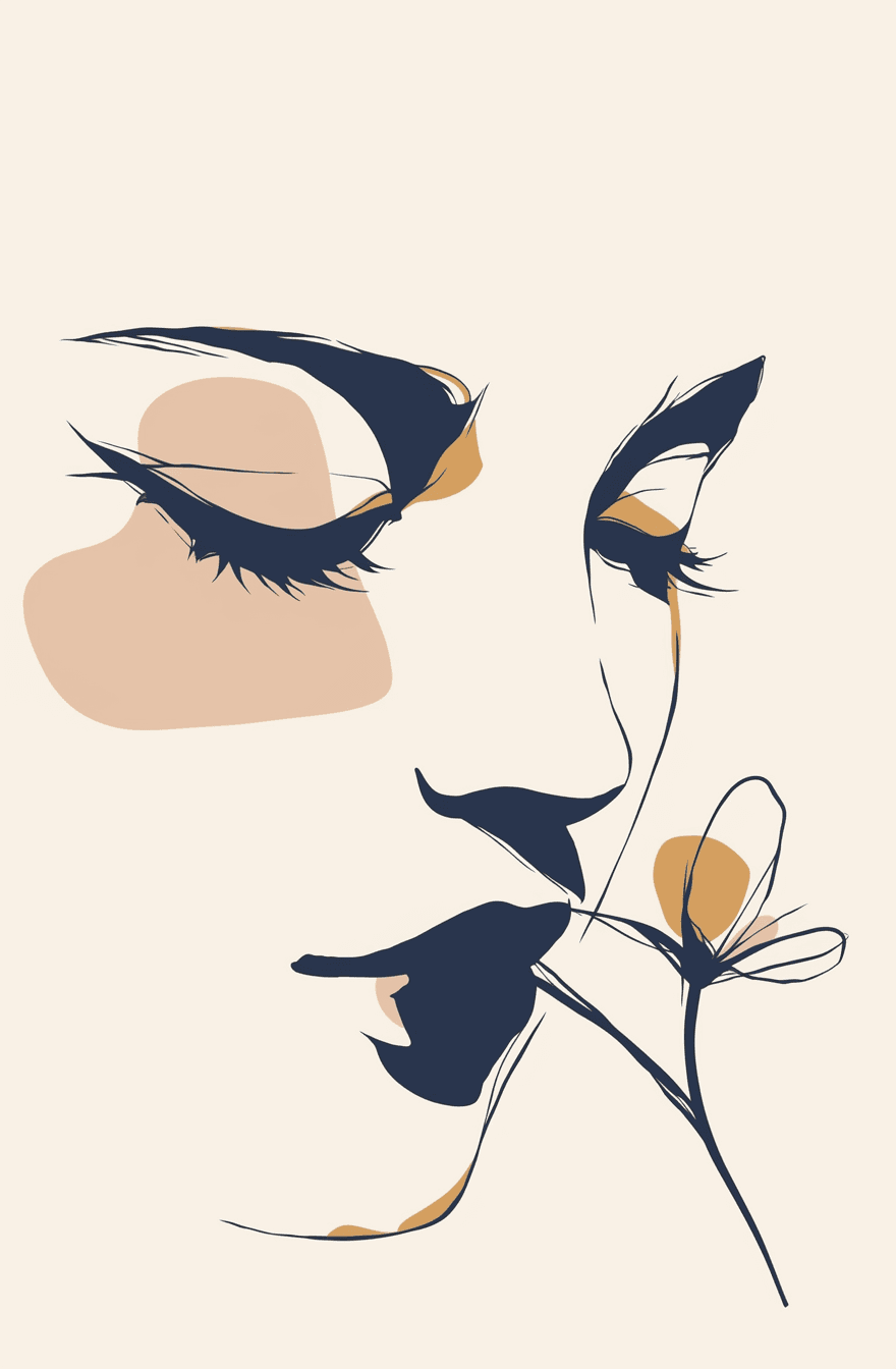 Abstract Face 519 original repeating artwork