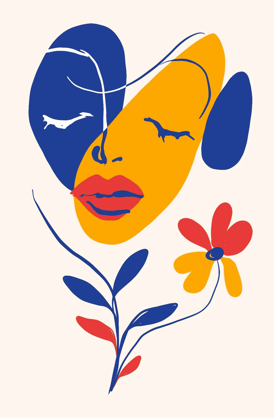 Abstract Face Edition original repeating artwork