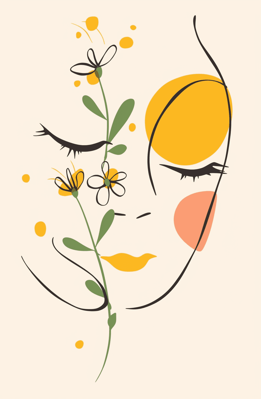 Abstract Face Noon original repeating artwork