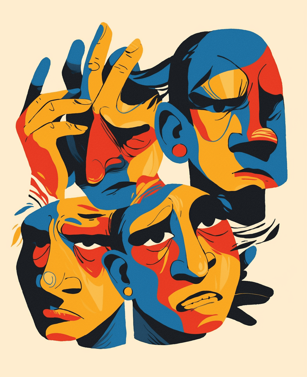 Abstract Face 288 original repeating artwork