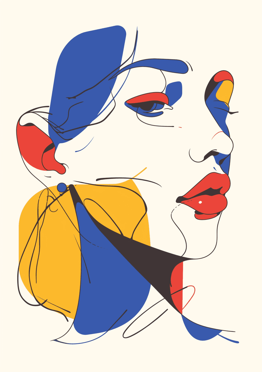 Abstract Face 060 original repeating artwork