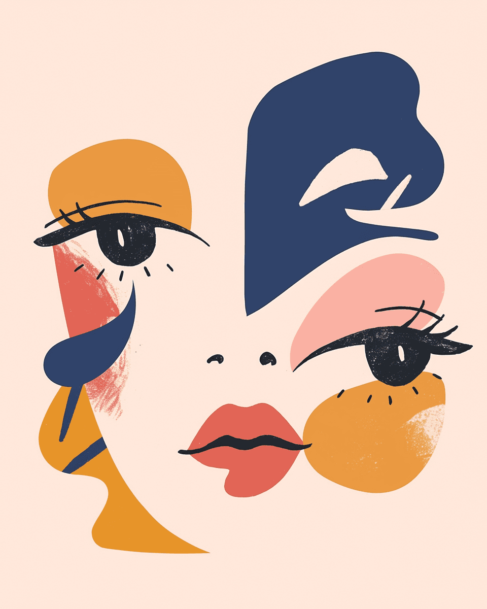 Abstract Face 330 original repeating artwork