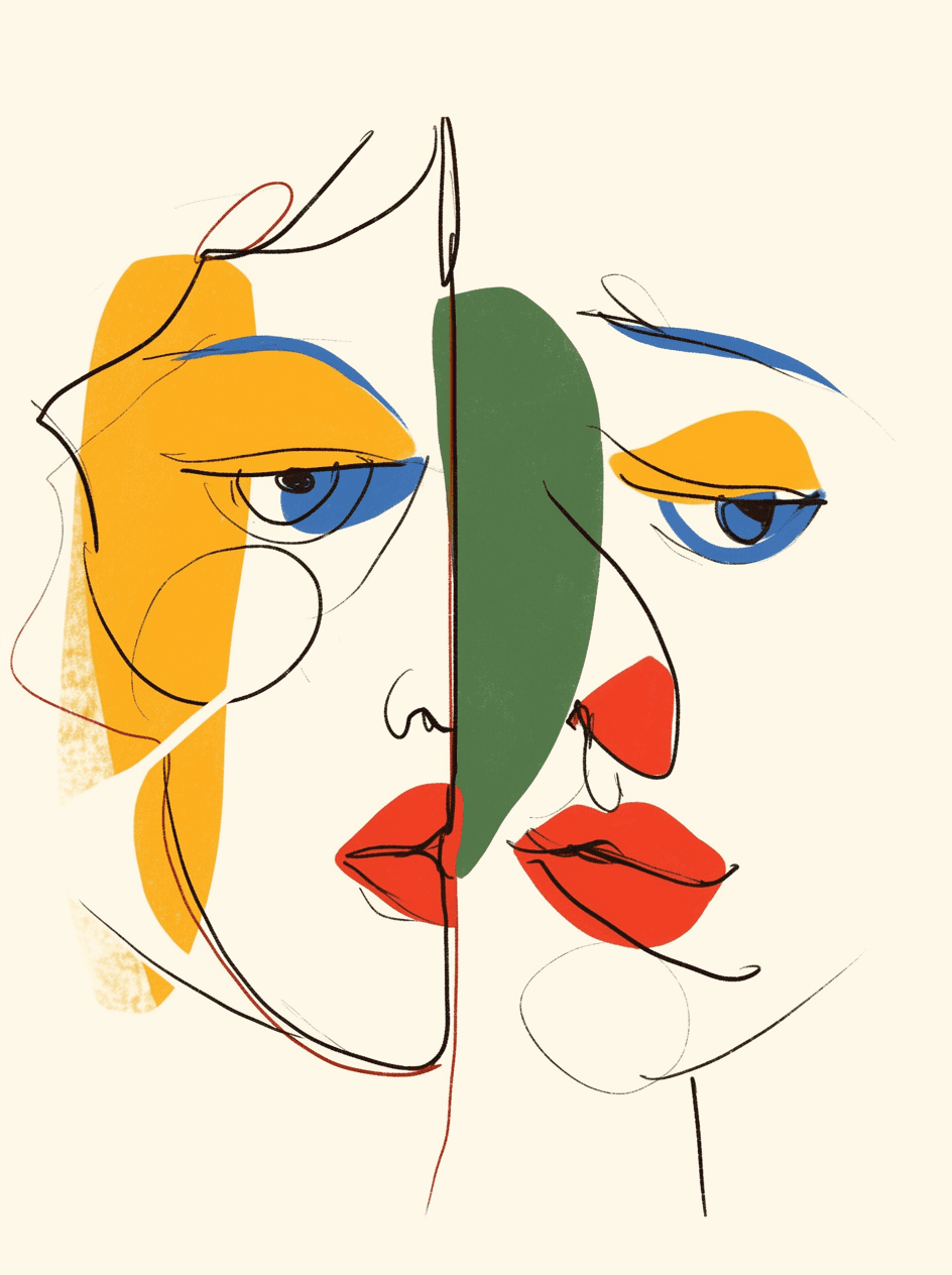Abstract Face 147 original repeating artwork