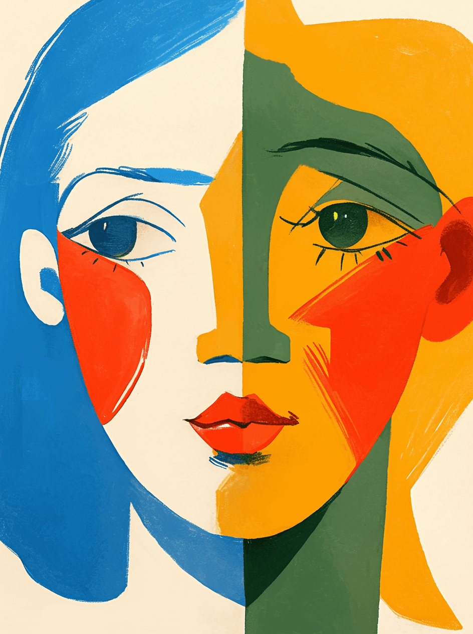 Abstract Face 033 original repeating artwork