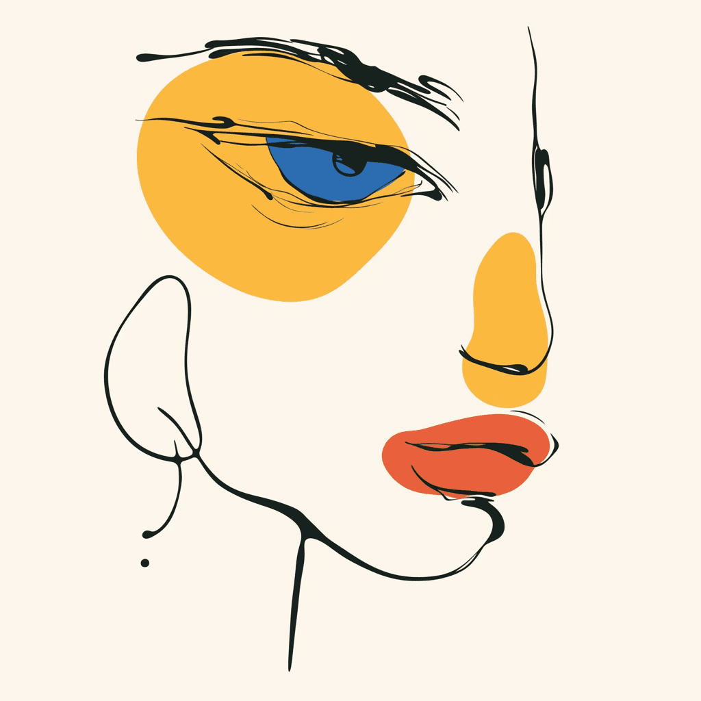 Abstract Face 057 original repeating artwork