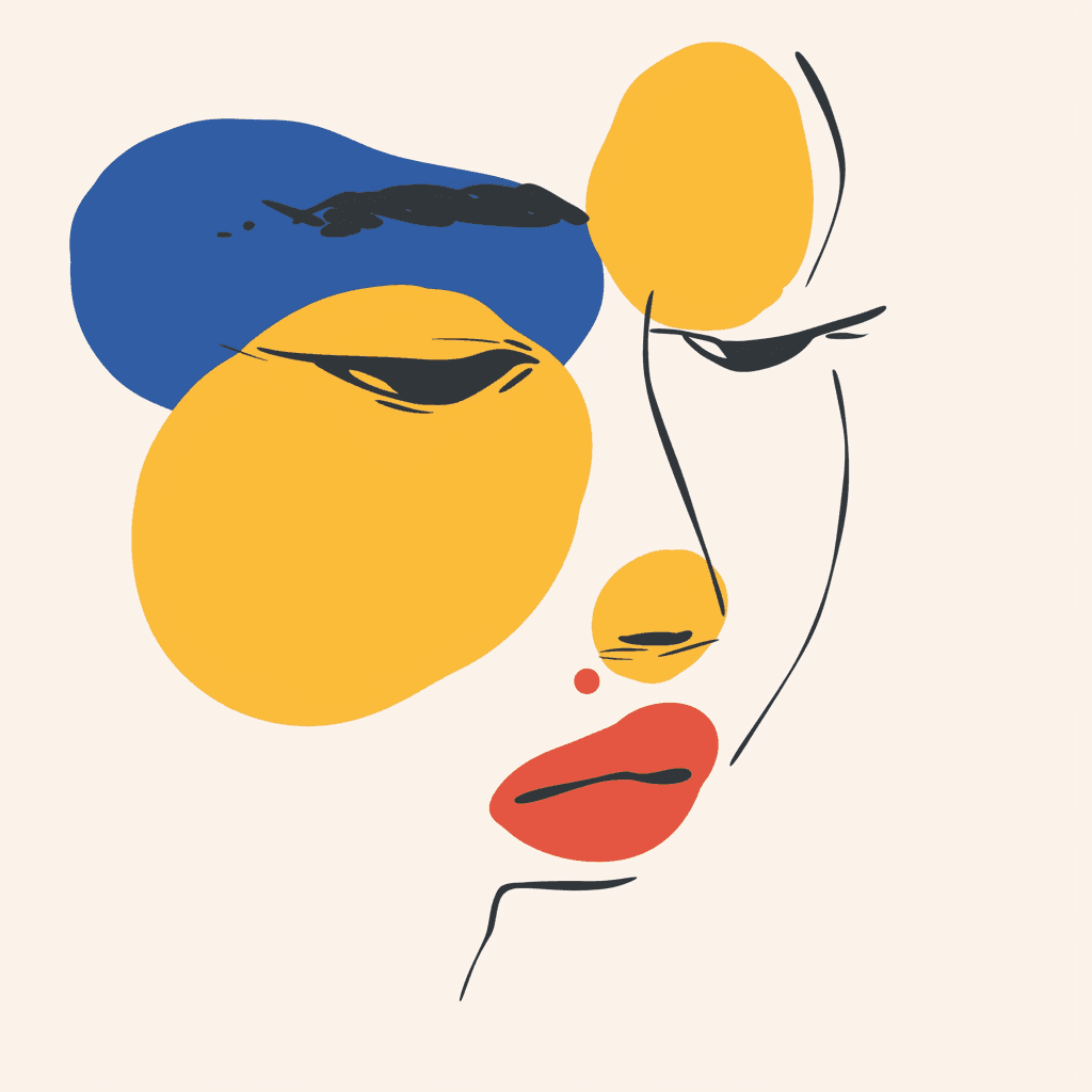 Abstract Face 053 original repeating artwork