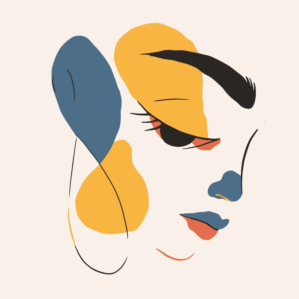 Abstract Face 263 original repeating artwork