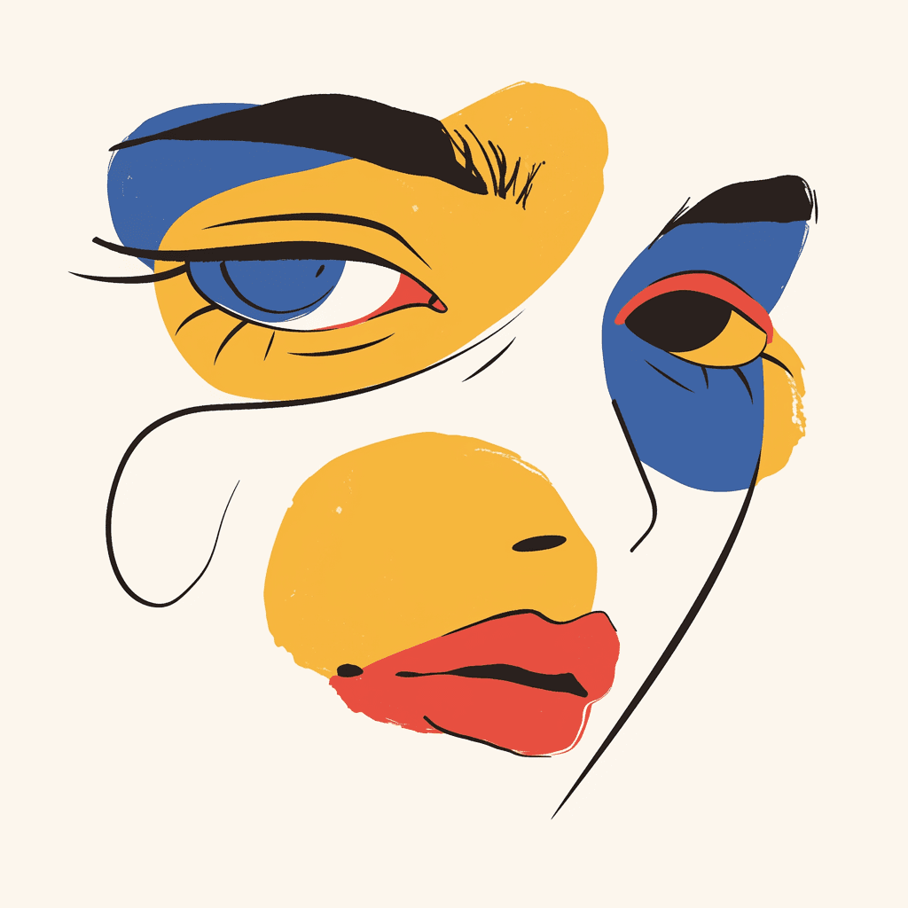 Abstract Face Fair original repeating artwork