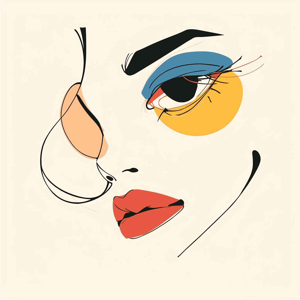 Abstract Face 279 original repeating artwork