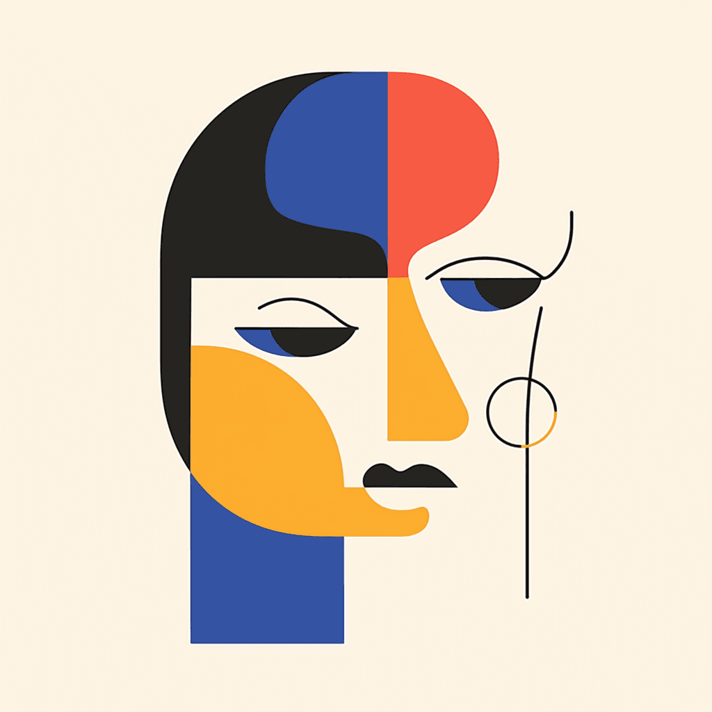 Abstract Face 355 original repeating artwork
